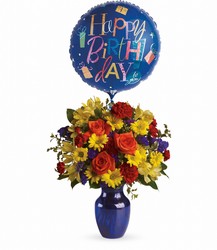 Fly Away Birthday Bouquet from Forever Flowers, flower delivery in St. Thomas, VI